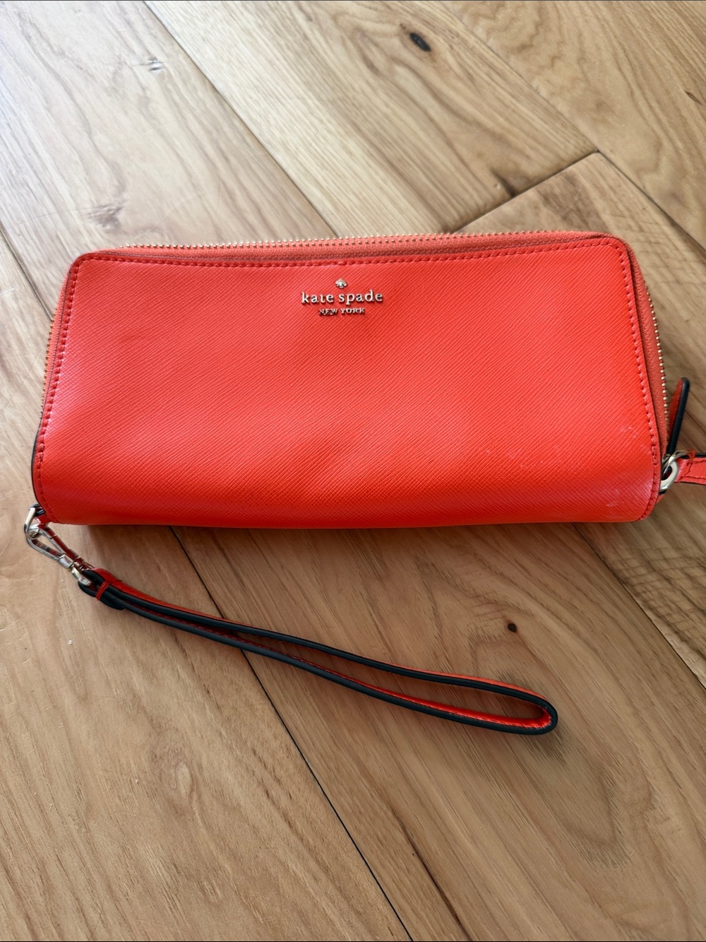kate spade Coral Zip Wristlet with Removable Strap